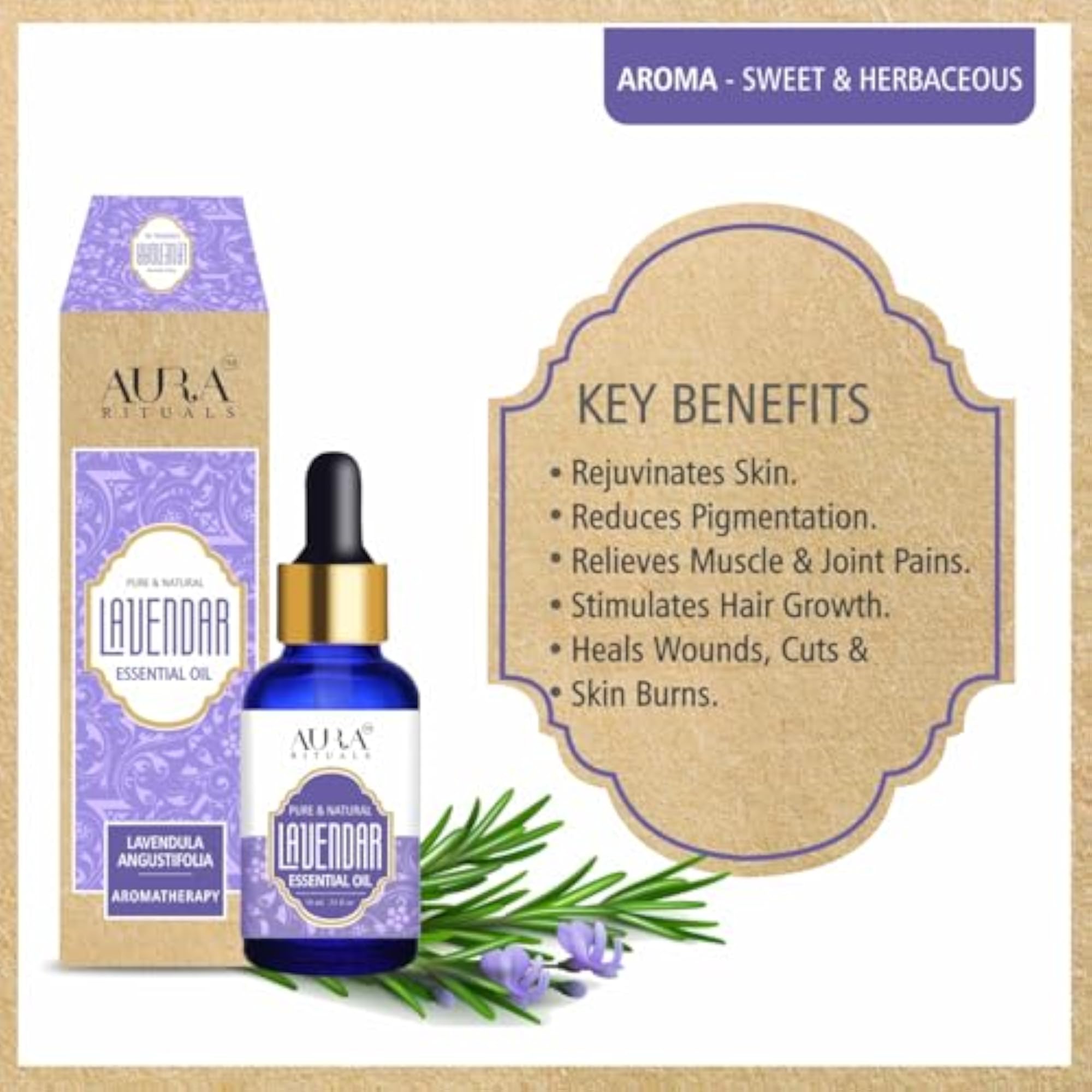 Aura Rituals Lavender & Lemon Grass Essential Oils, 20 ml